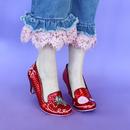 Fuzzy Peg IRREGULAR CHOICE Kitty Shoes in Red