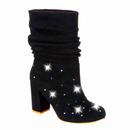 Irregular Choice Glimmering Gems Light Up Boots in Black 4404-37A