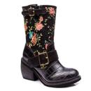 Irregular Choice Great Escape Floral Boots in Black