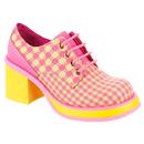 Irregular Choice Groovy Dancing Retro 70s Platform Shoes in Pink