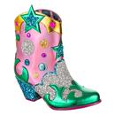 Irregular Choice Guiding Star Disco Cowboy Boots in Pink and Green 4217-13C