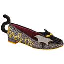 Irregular Choice 4329-95A Halloween Scardey Cat Flat Shoes in Black