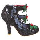 Holly Jolly IRREGULAR CHOICE Christmas Heels BLACK