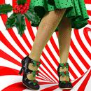 Holly Jolly IRREGULAR CHOICE Christmas Heels BLACK