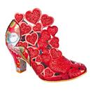 Irregular Choice Meile Retro Red Heart Mid Heels 4255-46E