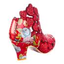Meile Irregular Choice Retro Floral Mid Heel Red
