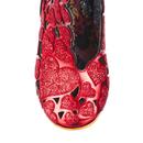 Meile Irregular Choice Retro Floral Mid Heel Red