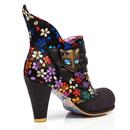 Miaow IRREGULAR CHOICE Retro 60s Floral Boots Blk