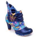 Miaow IRREGULAR CHOICE Retro 60's Floral Boots Bl