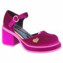 Irregular Choice Night Fever Retro 70s Platform Mary Jane Shoes in Fuchsia