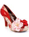 irregular choice peach melba retro floral heels