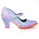 Shortie Bread IRREGULAR CHOICE Blue Glitter Heels 