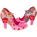 Irregular Choice Smitten Kittens Love Hearts Shoes in Pink