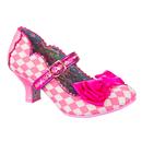 Irregular Choice Summer Breeze Retro Pink Check Mary Jane Heel Shoes 4136-38AQ