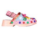 Irregular Choice Your Biggest Fan Sandals in Red and Pink