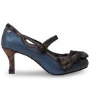 Jezabel JOE BROWNS Cracked Metallic Bow Heels Blue