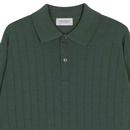 Ade John Smedley Ribbed Merino Wool Polo Shirt HG