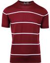 Barlby JOHN SMEDLEY  Mod Striped Knitted T-shirt 