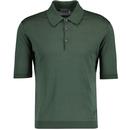 John Smedley Isis Made in England Knitted Polo Shirt in Palm
