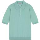 John Smedley Isis Short Sleeve Knitted Polo Shirt in Mint