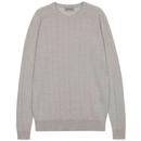 John Smedley Kane Ribbed Merino Wool Jumper in Grey Fleece