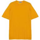 John Smedley Lorca Retro Knitted T-shirt in Lemon Zest