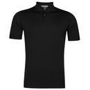 Payton JOHN SMEDLEY Knitted Merino Polo Shirt black