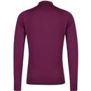 Belper JOHN SMEDLEY L/S Knitted Mod Polo Shirt WH