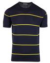 Barlby JOHN SMEDLEY Retro Mod Striped T-shirt (N)