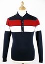 1010MSIG JOHN SMEDLEY 60s Mod Striped Polo Shirt M