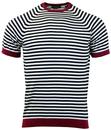 Eddy JOHN SMEDLEY Retro Mod Stripe Knit T-shirt