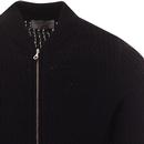 Blur JOHN SMEDLEY Retro Cable Knit Zip Jacket N