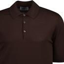 Isis John Smedley Knitted Classic Mod Polo Coffee