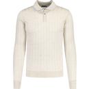 John Smedley Ade Made in England Mod Ribbed Knit Polo Shirt in Grey Fleece