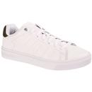 K-Swiss Court Frasco Men's Retro Leather Tennis Trainers in White and Rifle Green