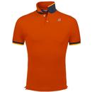 Vincent K-WAY Men's Retro Pique Polo Top (Orange)