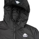 Amarit KAPPA Retro 80s Hooded Quilted Jacket BLACK