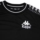 Aneat KAPPA Retro Mens Taped Football T-Shirt Blk