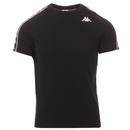 Kappa Banda Coen Men's Retro Taped Sleeve T-shirt in Black/White