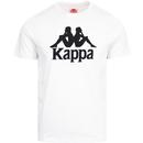 kappa mens estessi chest logo crew neck tshirt white