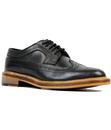 RETRO MOD GOODYEAR WELTED BROGUES SHOES BLACK