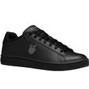 kswiss mens court shield leather trainers all black
