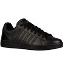 kswiss mens court winston leather trainers all black