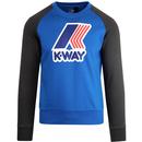 kway le vrai floyd logo sweatshirt blue grey