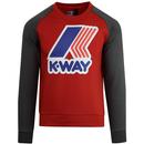 kway le vrai floyd logo sweatshirt red grey