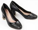 Quarter LACEYS Retro 60s Patent Trim Court Shoes B