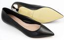 Quilly LACEYS Retro 60s Black Kitten Heel Shoes