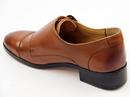 Calypso LACEYS Retro Monk Strap Toe Cap Shoes TAN