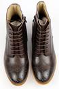 Oriana LACEYS Retro 70s Lace Up Brogue Boots (DB)