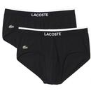 + LACOSTE Men's 2 Pack Cotton Stretch Briefs BLACK